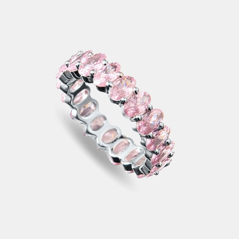 Inel PINK ODESSA din Argint 925 cu Cristale Swarovski – Eleganță și Strălucire în Nuante de Roz