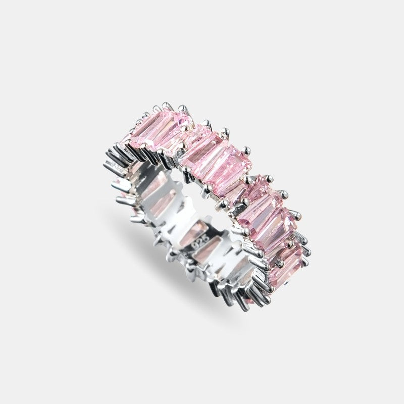 Inel PINK NIRVANA din Argint 925 cu Cristale Swarovski – Nonconformism în Roz