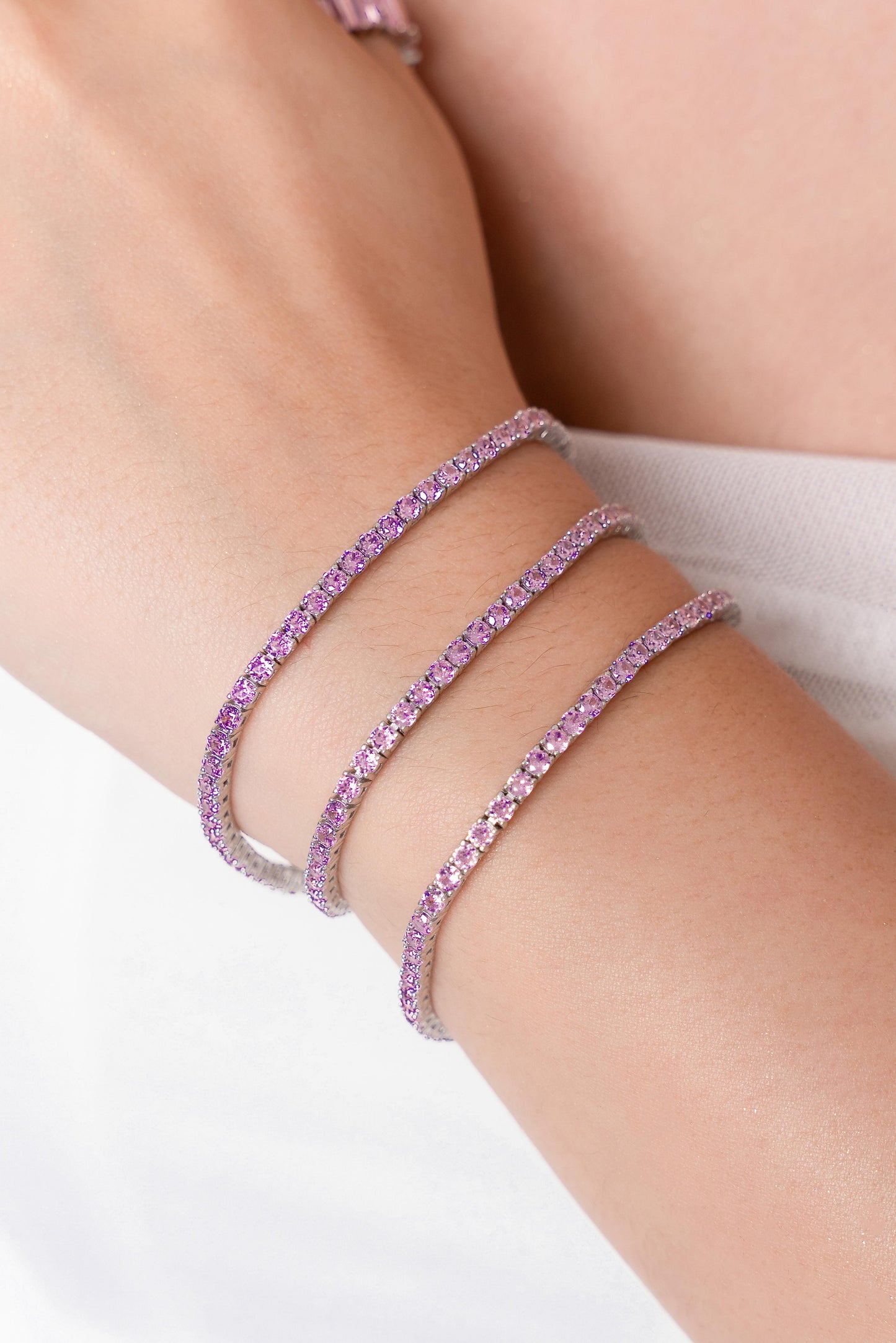 Set TENNIS PINK din Argint 925 cu Cristale Swarovski – Eleganță în Roz