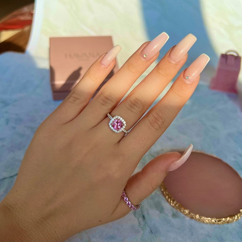 Inel PINK PROMISE din Argint 925 și Cristale Swarovski – Promisiunea unei Vieți în Roz