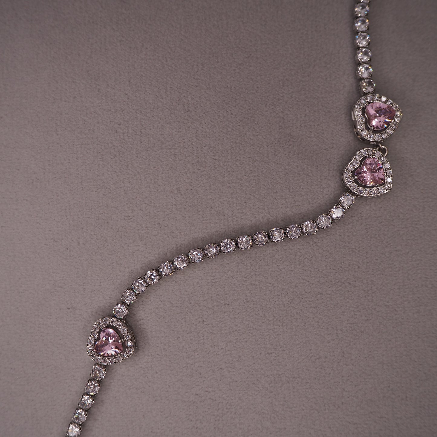 Colier FOREVER IN LOVE cu Inimioare – Placaj din Argint 925 & Swarovski