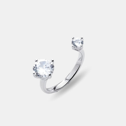 Inel Double Trouble din Argint 925 și Cristale Swarovski - Eleganță Subtilă