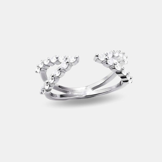 Inel ABYSS din Argint 925 și Cristale Swarovski - Eleganță Geometrică