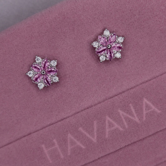Cercei FEERIA cu Cristale Swarovski și Placaj din Argint 925