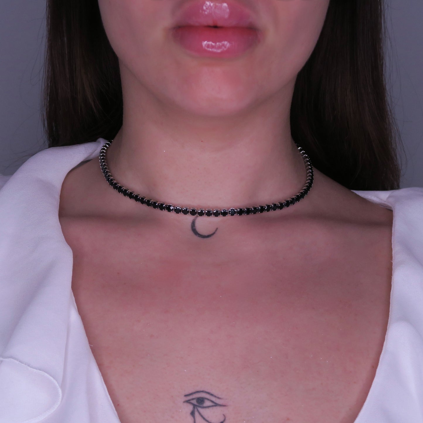 Set Layer DIVINA NOIR cu Cristale Swarovski și Placaj din Argint 925