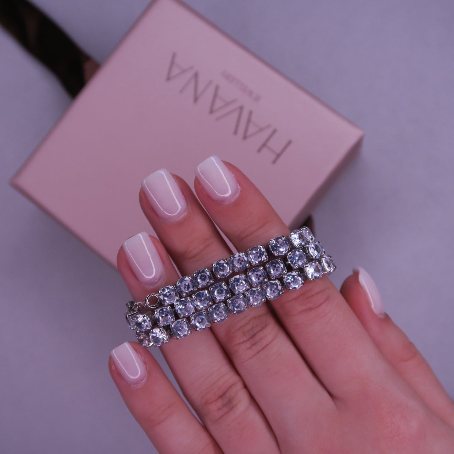 Colier Tennis 5mm SILVER cu Cristale Swarovski și placaj din Argint 925