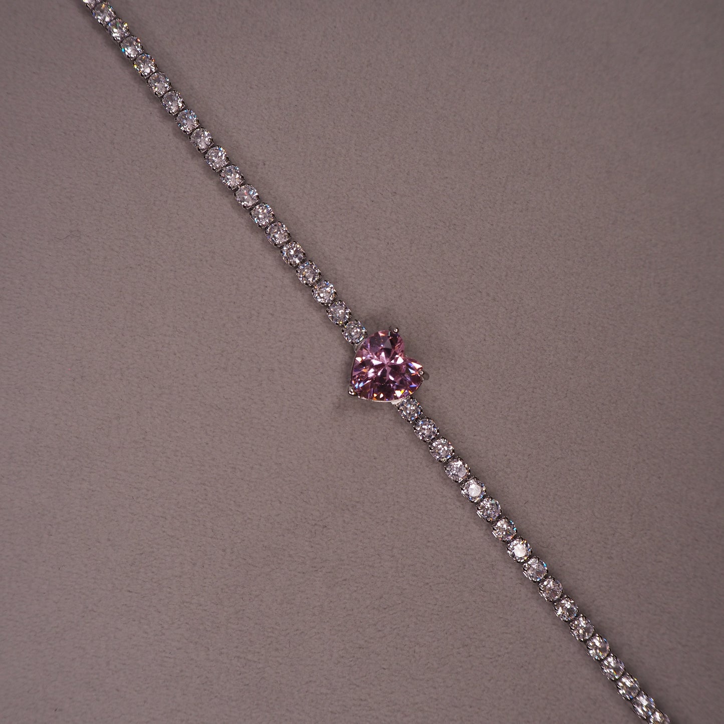 Brățară PINK CRUSH placată cu Argint 925 și Cristale Swarovski