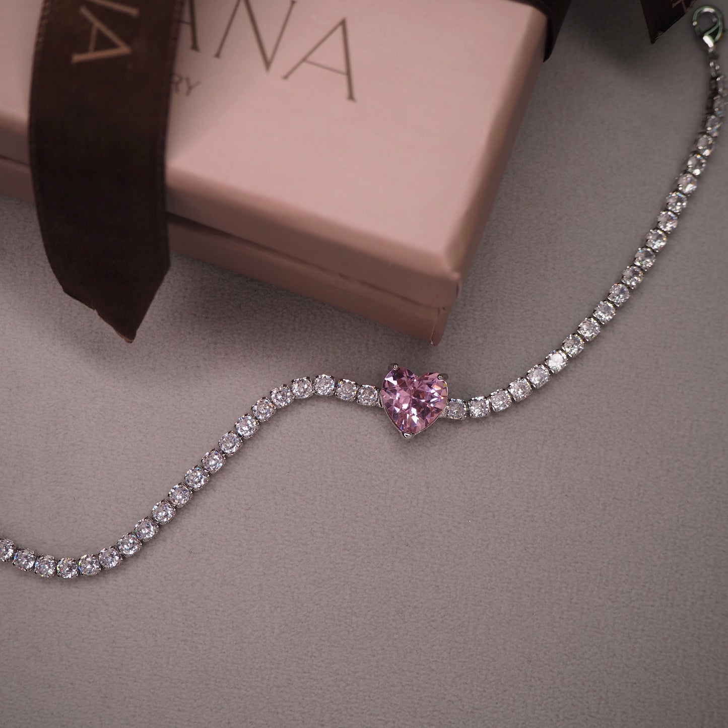 Brățară PINK CRUSH placată cu Argint 925 și Cristale Swarovski