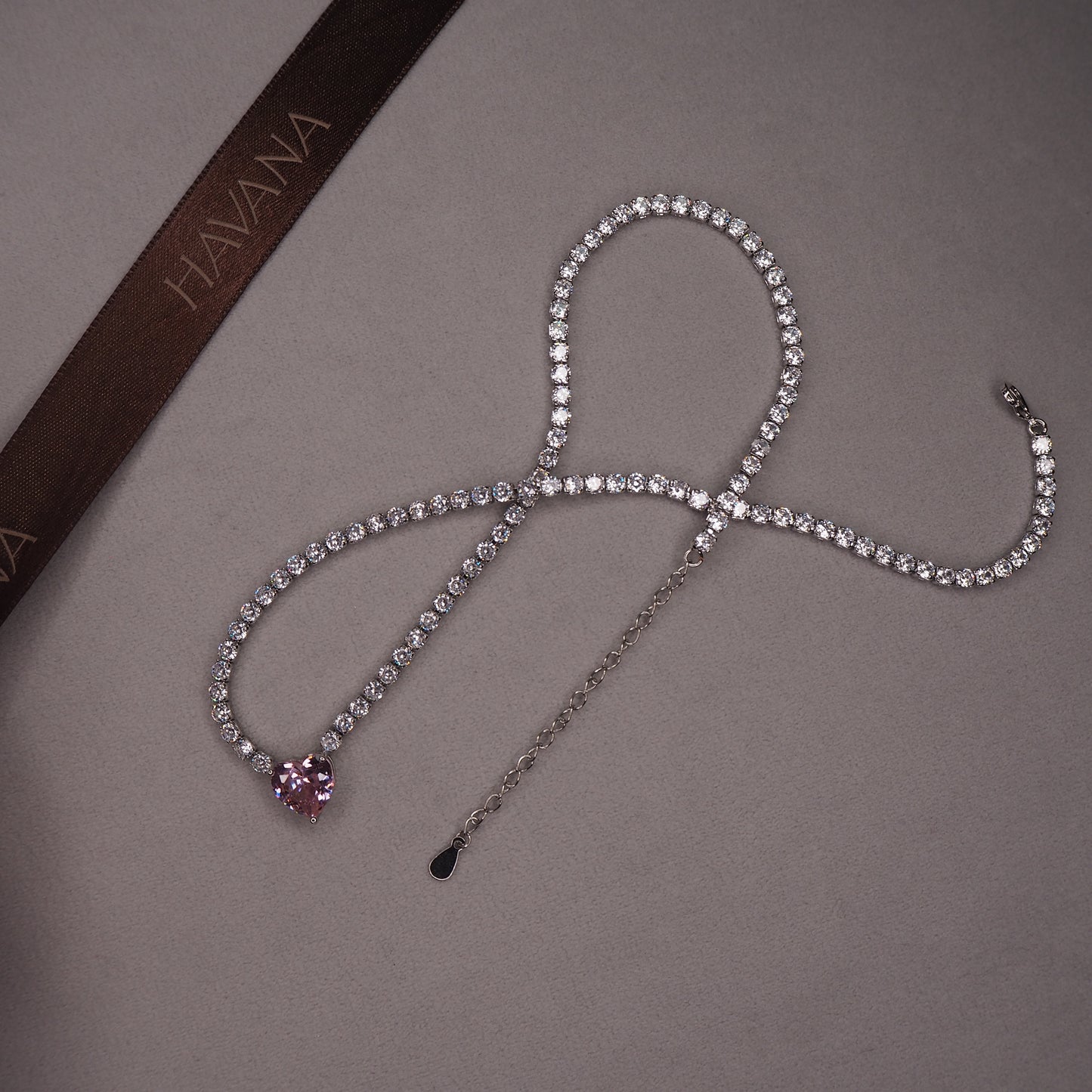 Colier PINK CRUSH cu Cristale Swarovski și placaj din Argint 925 – Eleganță Roz